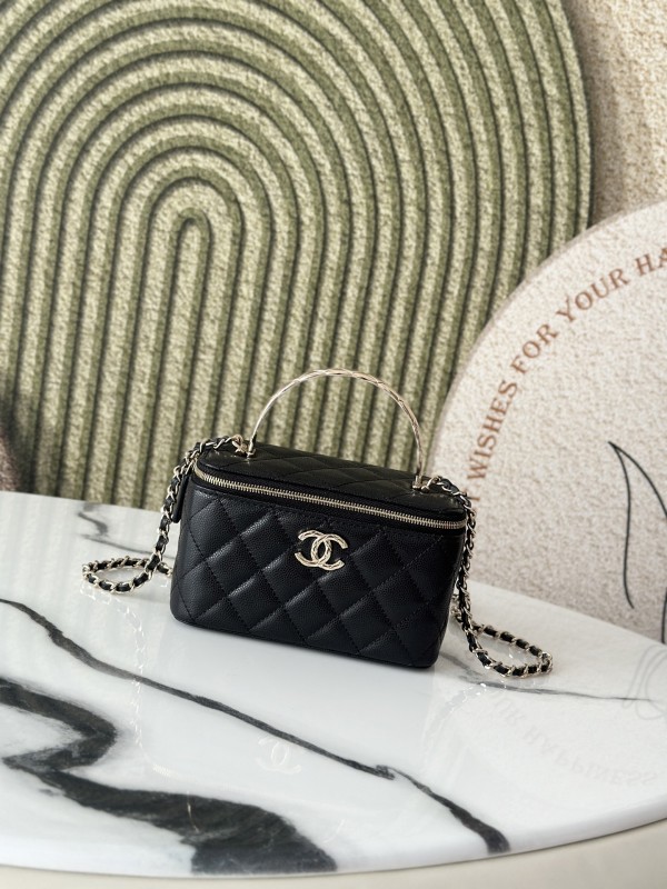 CHANEL 盒子包 化妝盒！麻花手柄